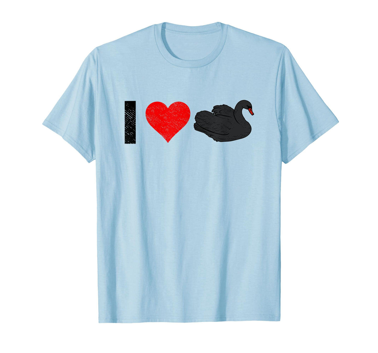 I Love Swans Swan Bird Lover Black Feathers T-Shirt