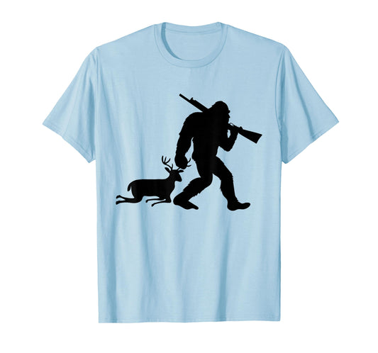 Funny Bigfoot Deer Hunting Sasquatch Dad Men Wildlife Hunter T-Shirt