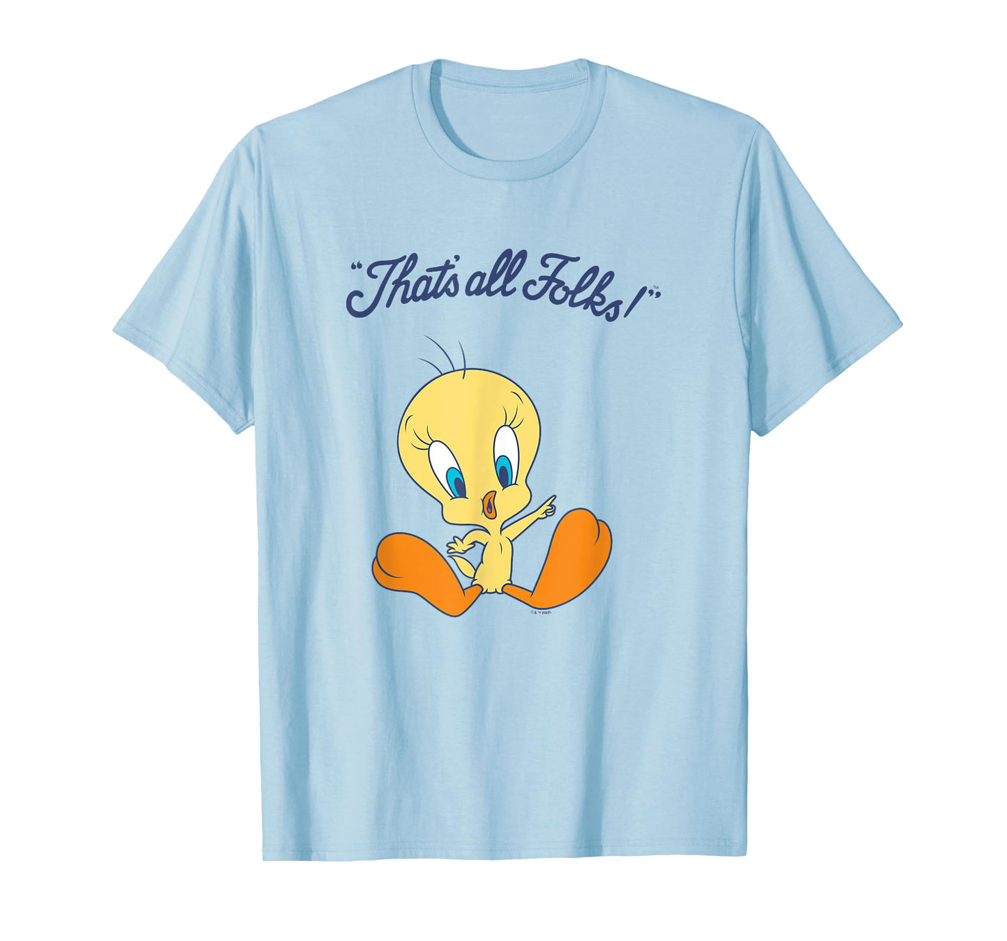 Looney Tunes "That’s All Folks!" Cute Tweety Bird Logo T-Shirt