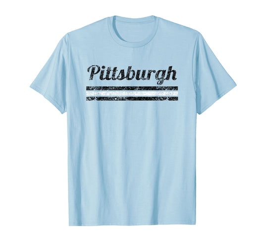 Pittsburgh Pennsylvania Retro Vintage Weathered Throwback T-Shirt