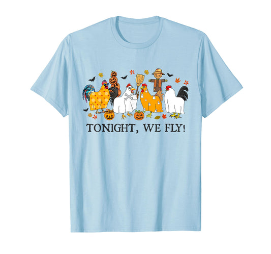 Tonight We Fly Funny Chicken Halloween Costume Spooky Season T-Shirt