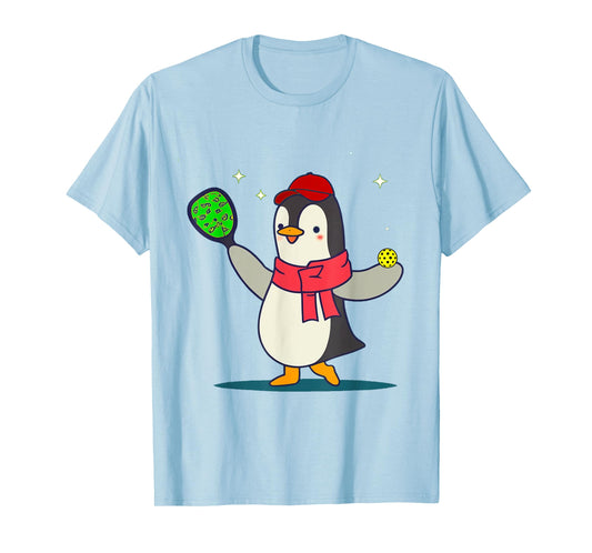 Smileteessports Funny Penguin Playing Pickleball Sports T-Shirt