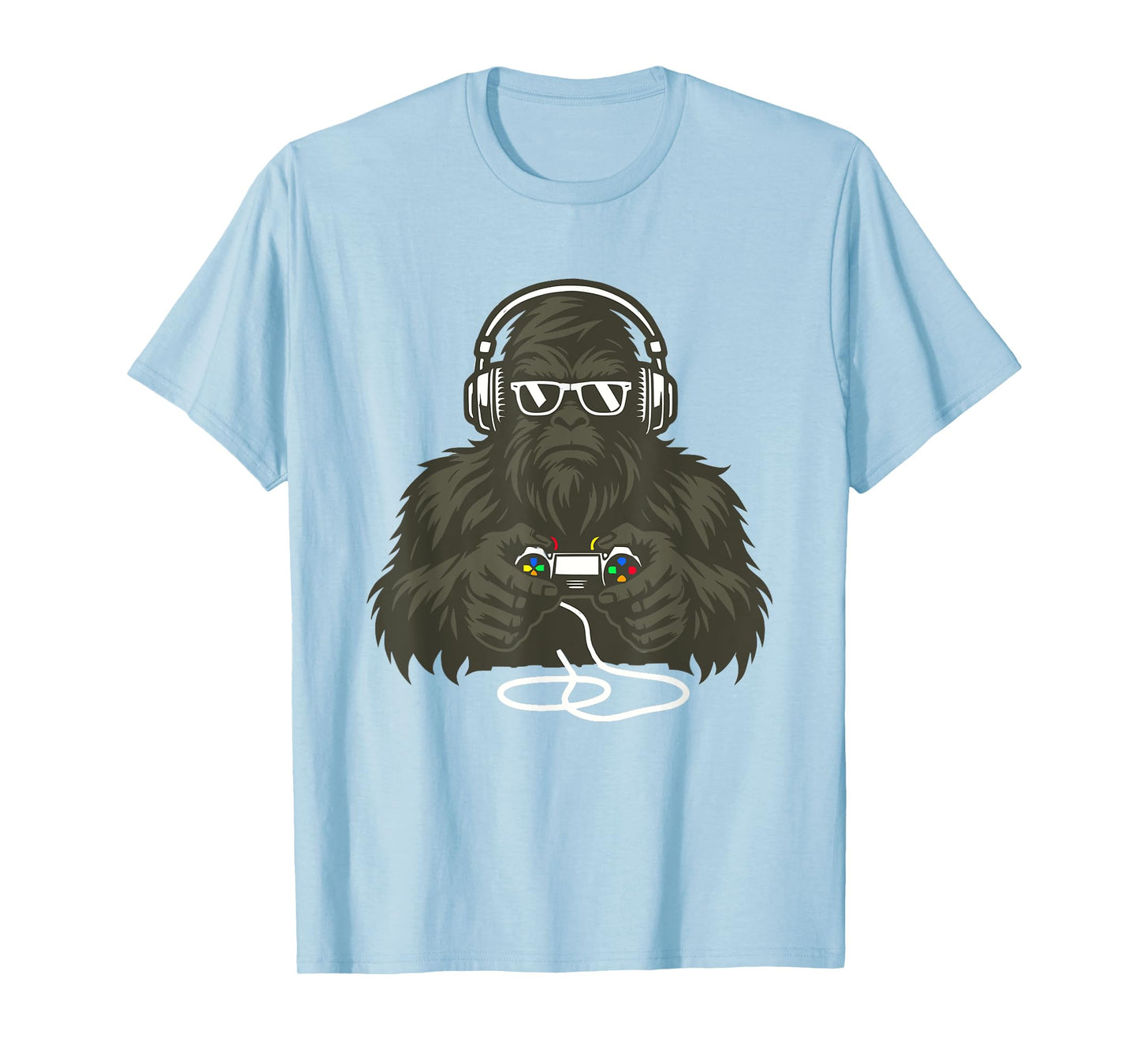 Sasquatch Bigfoot Video Gamer Retro Gaming Men Boys Teens T-Shirt