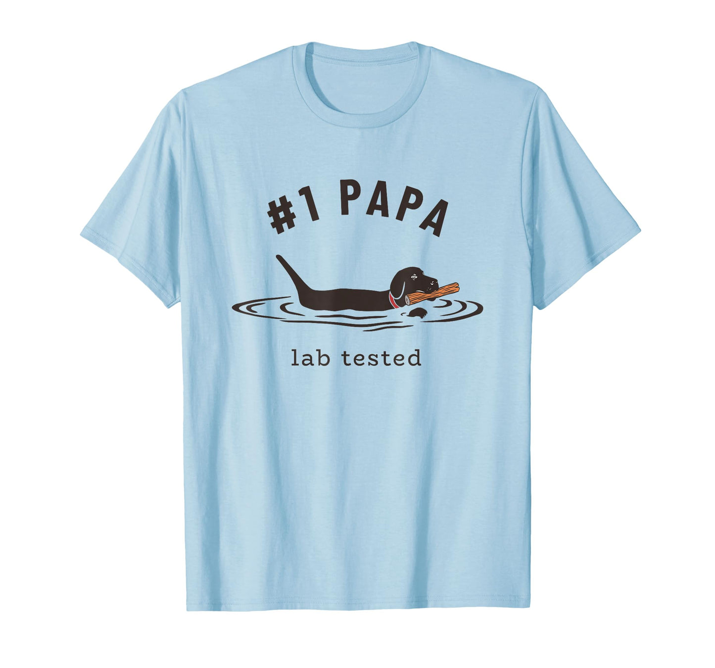 Black Lab #1 Papa - Labrador Retriever Owner Father's Day T-Shirt