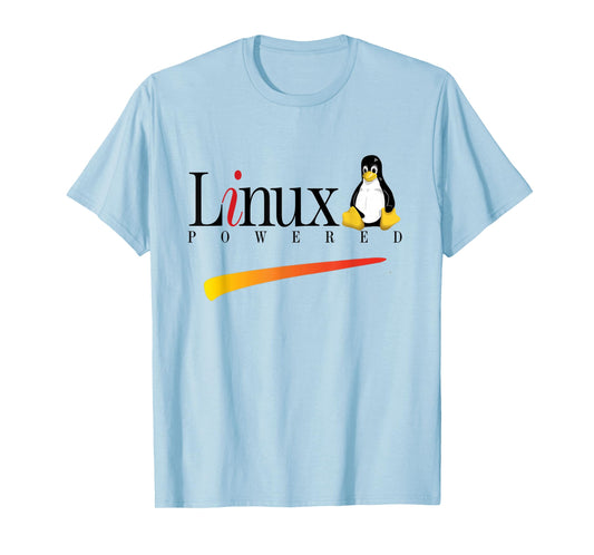 Linux Os T-Shirt Powered by Linux Tux Penguin Tee-Shirt T-Shirt