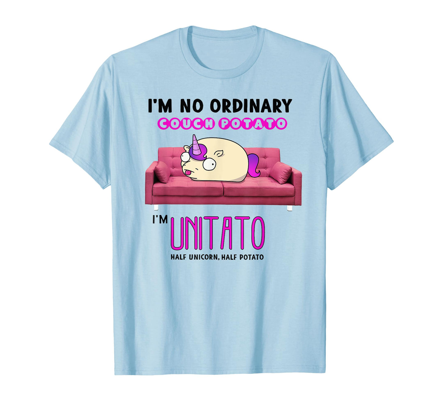 Couch Potato Funny Unicorn T-Shirt T-Shirt