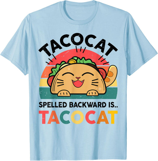 Taco Cat-Shirt Boy Spelled Backward Mexican Tuesday Funny T-Shirt