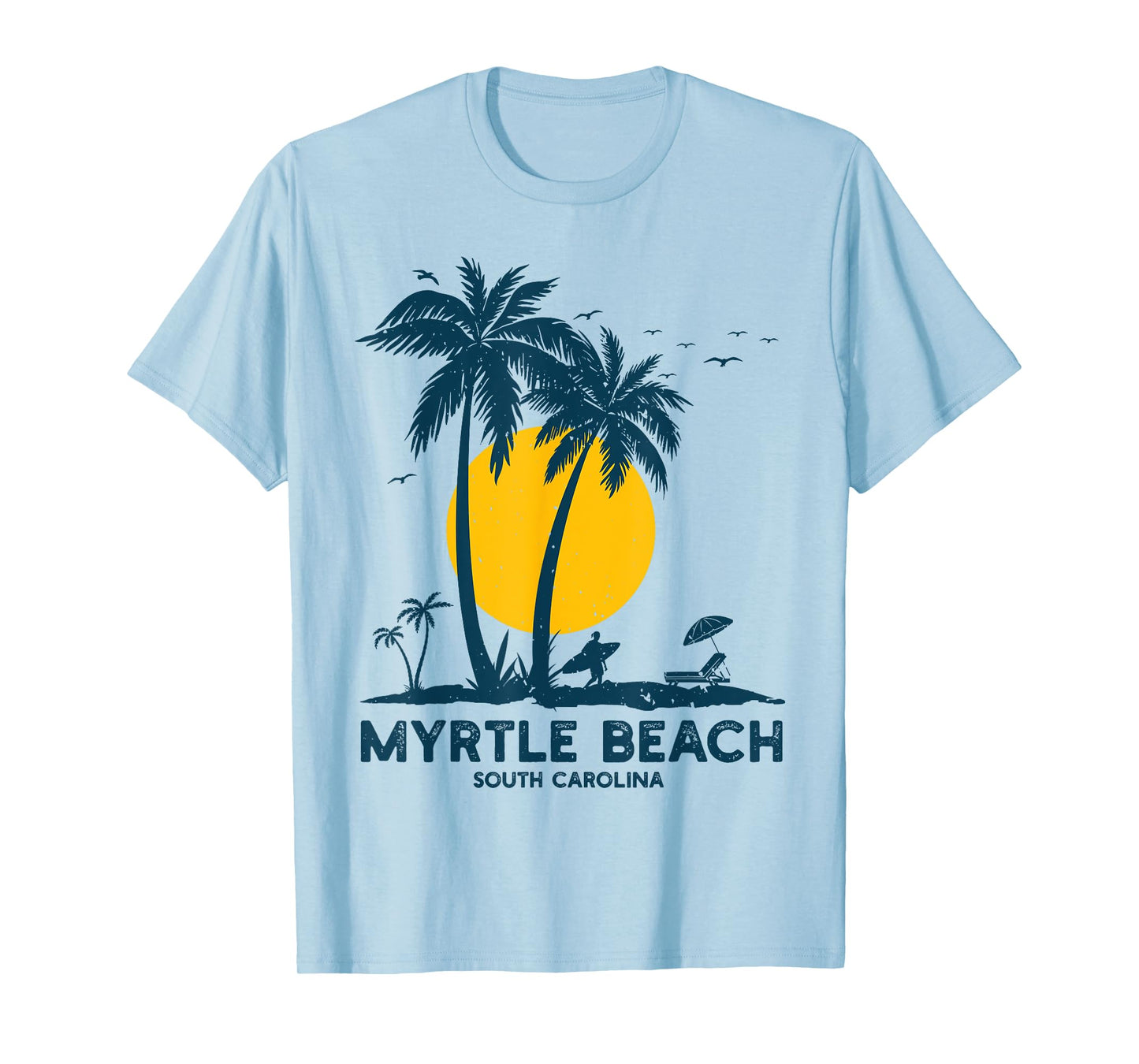 Family Vacation Retro Sunset South Carolina Myrtle Beach T-Shirt