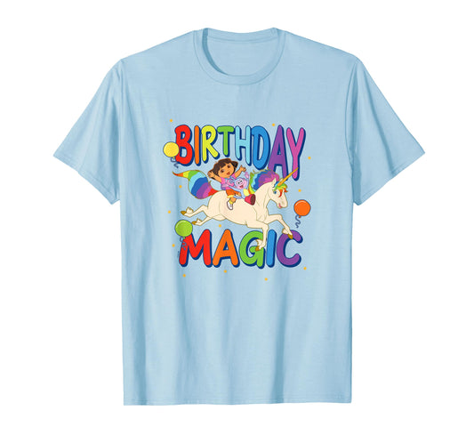 Dora the Explorer Birthday Magic Dora & Boots Riding Unicorn T-Shirt