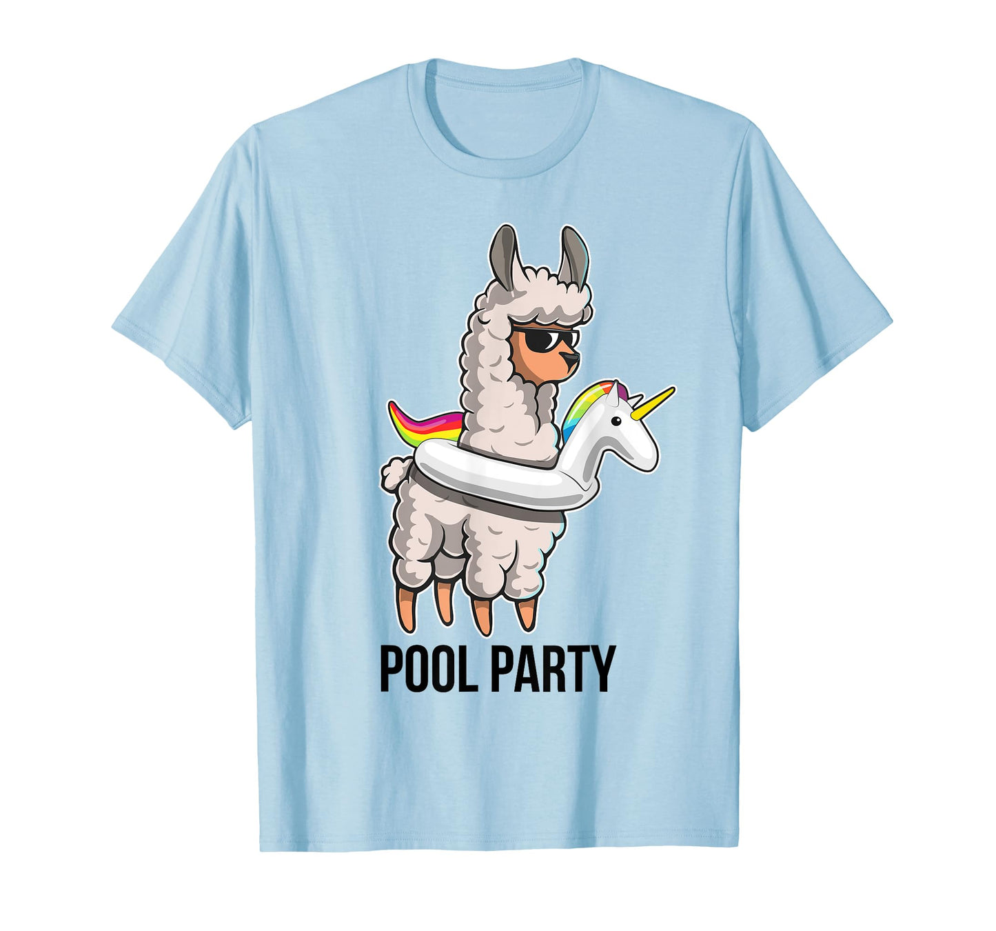 Pool Party Llama Unicorn Float Shirt Funny Llama Gifts Women T-Shirt