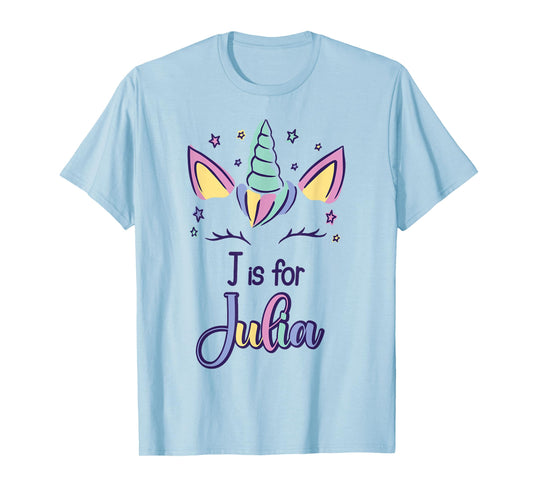 First Name Julia Personalized J Is For Julia T-Shirt