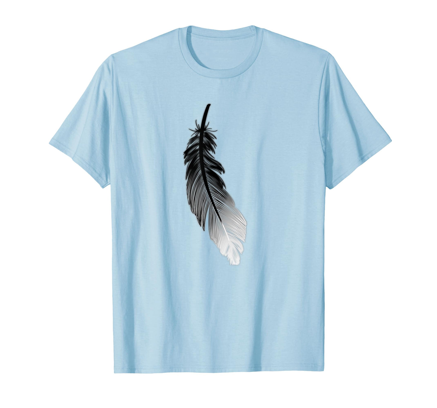 Shirt with Black Feather Print T-Shirt