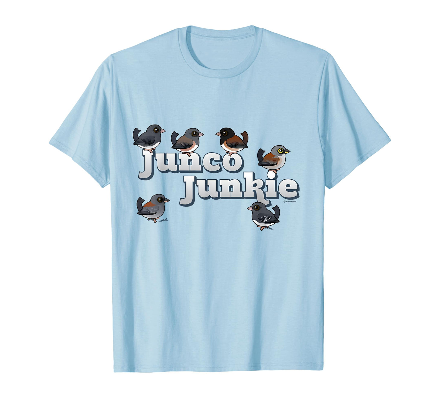 Cute Cartoon Junco Junkie Birdorable Birds Dark-eyed Juncos T-Shirt