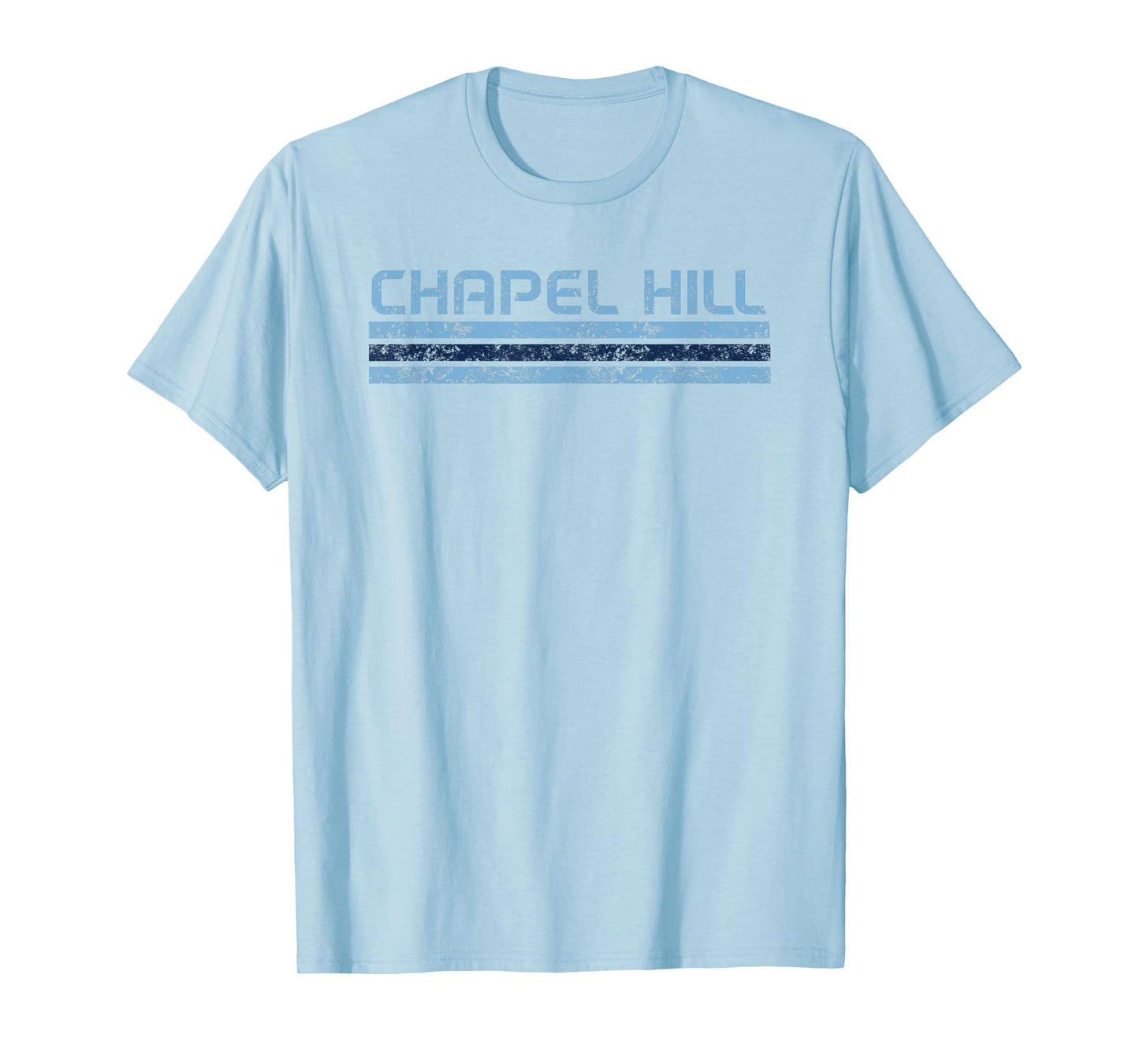 Chapel Hill North Carolina Retro Vintage Weathered Stripe T-Shirt