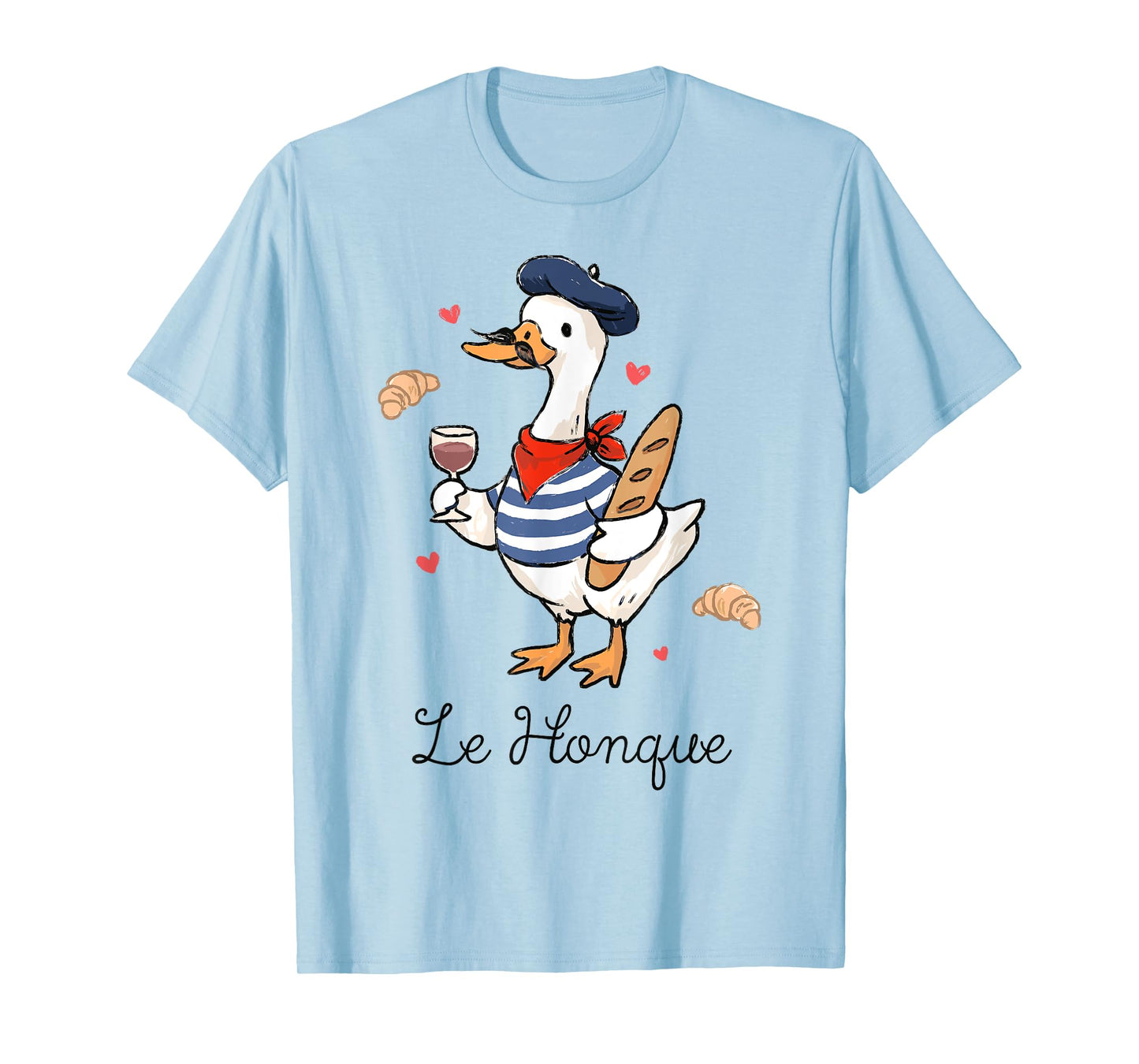 Retro Le Honque Silly Goose Baker Loving Baking Duck Meme T-Shirt