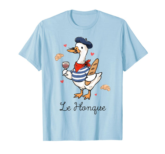Retro Le Honque Silly Goose Baker Loving Baking Duck Meme T-Shirt