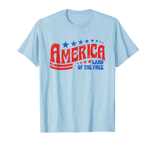 America 1776 Land Of The Free Patriotic Freedom 4th Of July T-Shirt