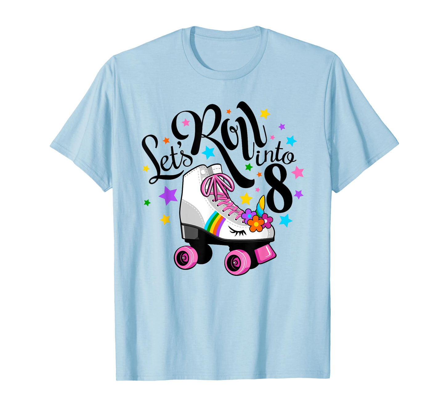 Lets roll into 8 Birthday. Unicorn, Roller skate T-Shirt