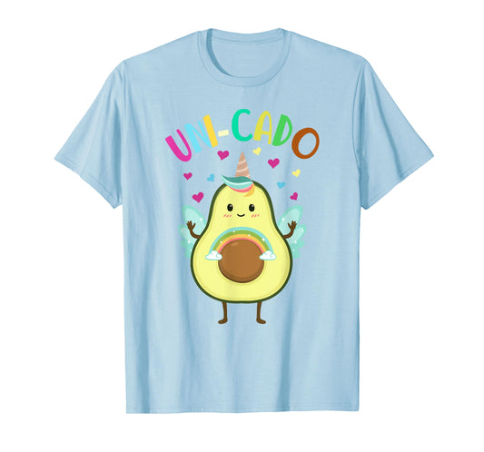 Cute Avocado Shirt Kids Toddler Little Girl Unicorn Birthday T-Shirt