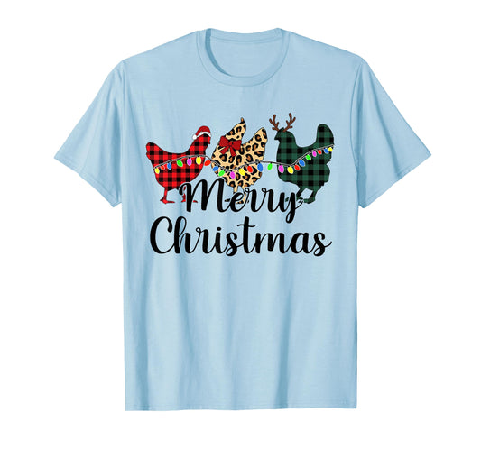 Buffalo Plaid Chickmas Merry Christmas Chicken Lover Xmas T-Shirt