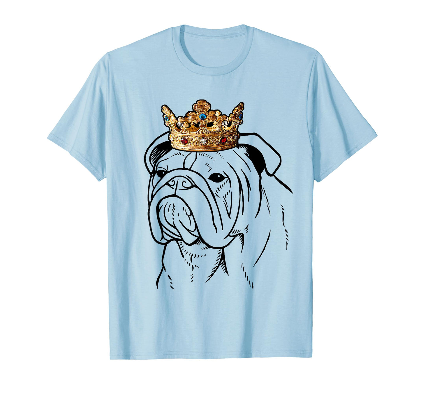 Bulldog Wearing Crown T-Shirt