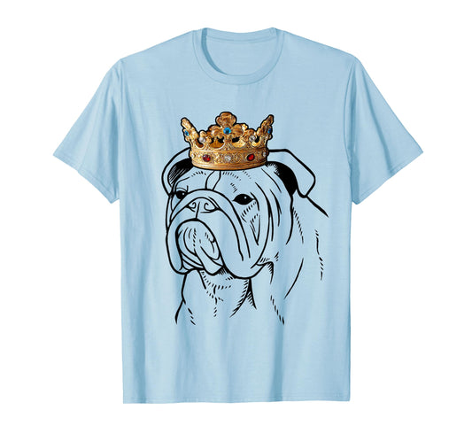 Bulldog Wearing Crown T-Shirt
