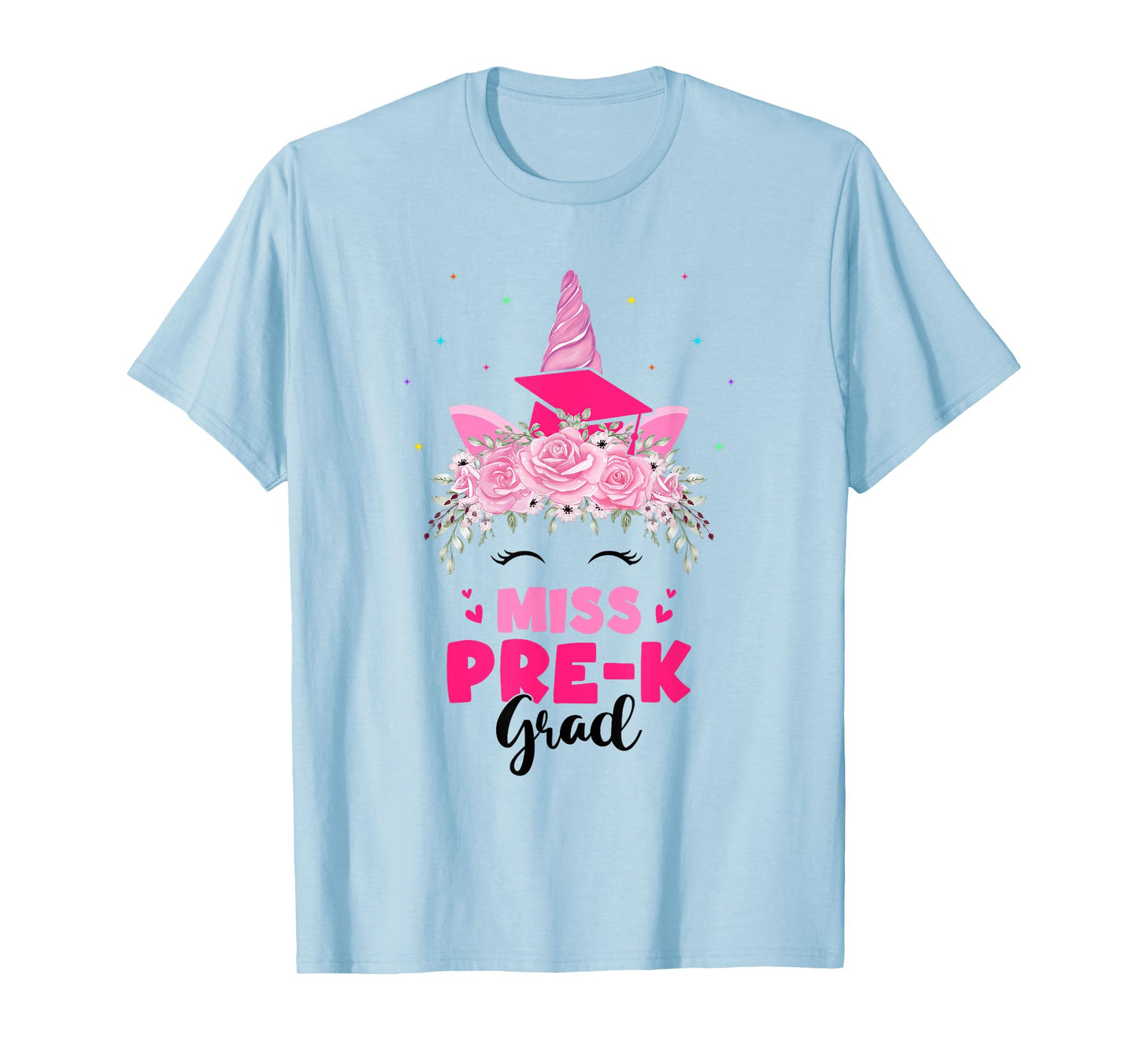 Unicorn Miss Pre-k Grad Preschool Graduation Girls Kids T-Shirt