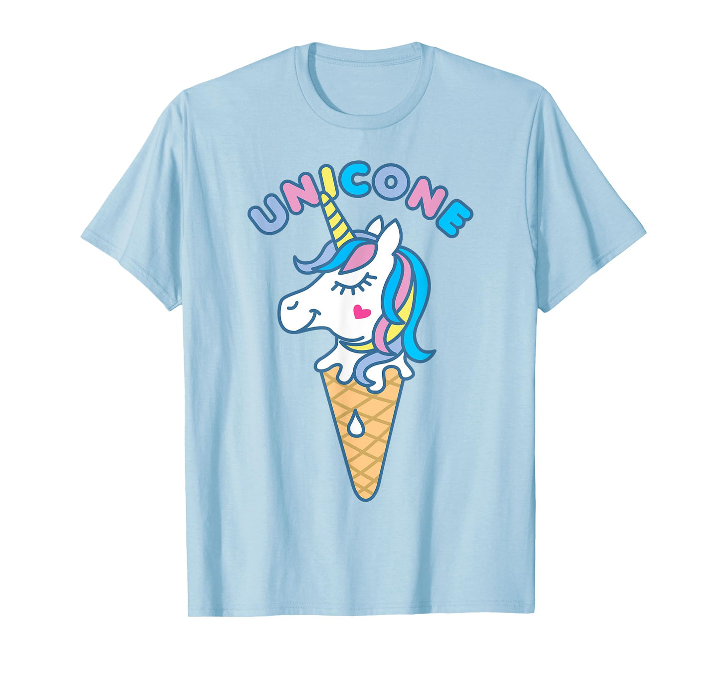 Unicorn Ice Cream Kawaii Unicone Cute Graphic Tee T-Shirt