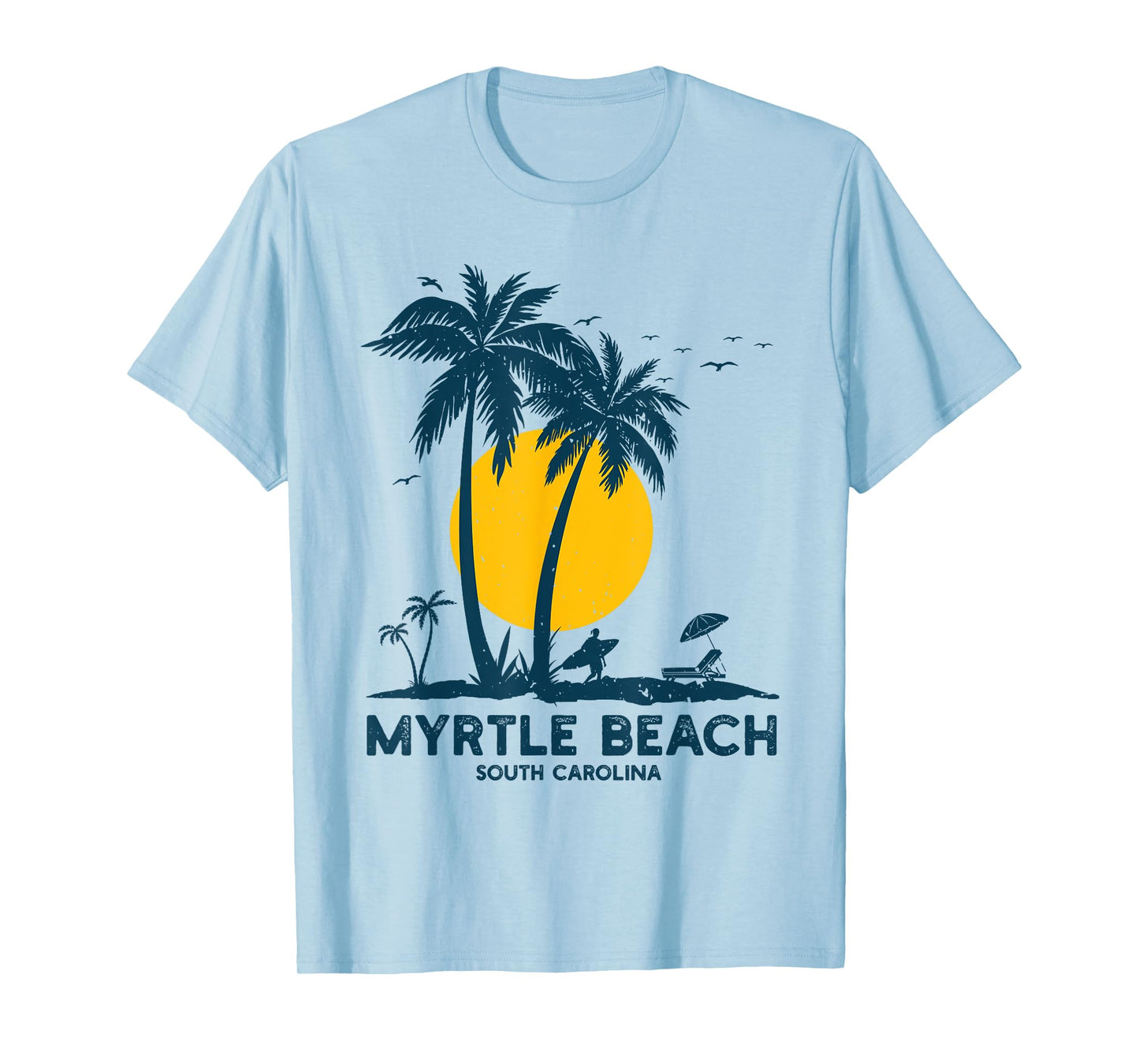 Family Vacation Retro Sunset South Carolina Myrtle Beach T-Shirt