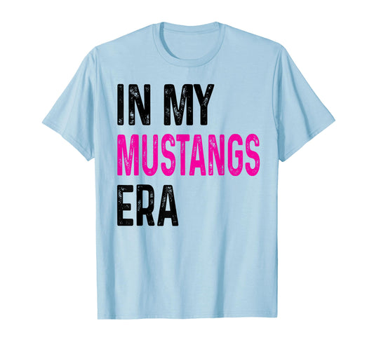 In My Mustangs Era Back to School Spirit Game Retro Groovy T-Shirt