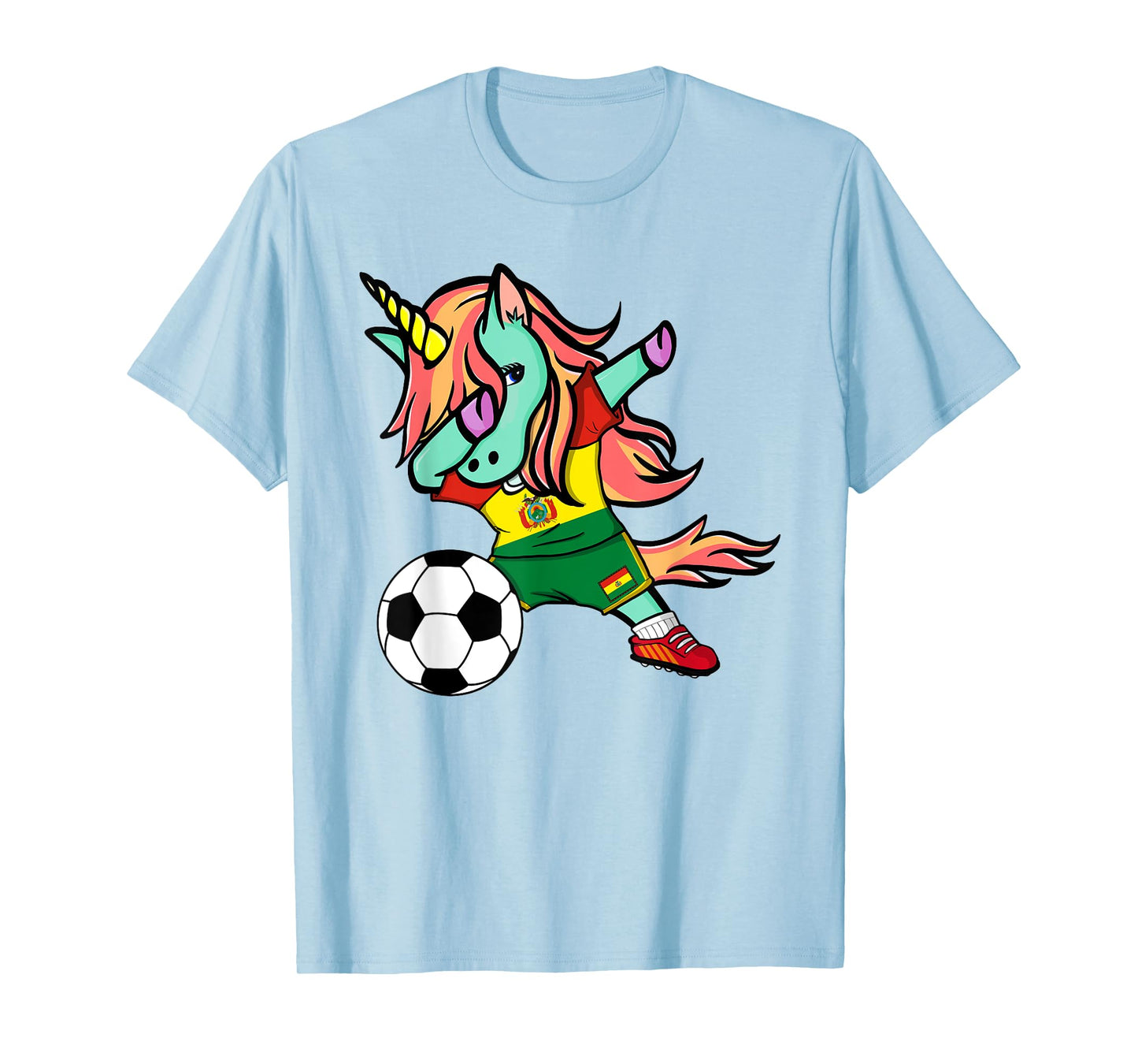 Unicorn Dab Bolivia Soccer Jersey Bolivian Football Lover T-Shirt