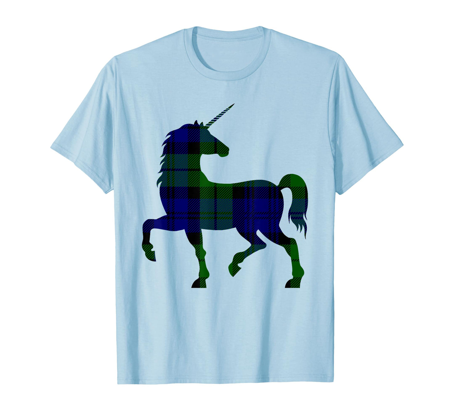 Black Watch Plaid Unicorn Scottish Pride Tartan T-Shirt T-Shirt