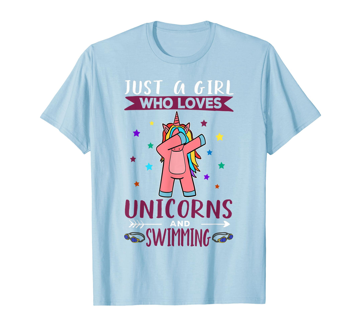Just A Girl Who Loves Unicorns And Swimming Unicorn T-Shirt