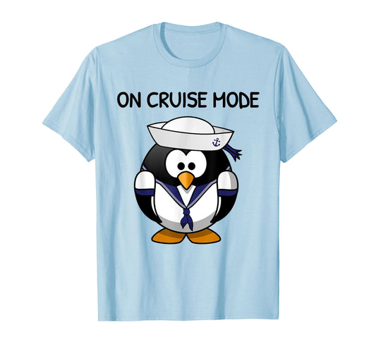 On Cruise Mode Cute Vacation Penguin T-Shirt
