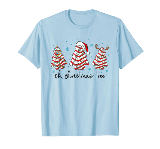 Oh Christmas Tree Cakes Debbie Becky Jen Cake Lovers Xmas T-Shirt