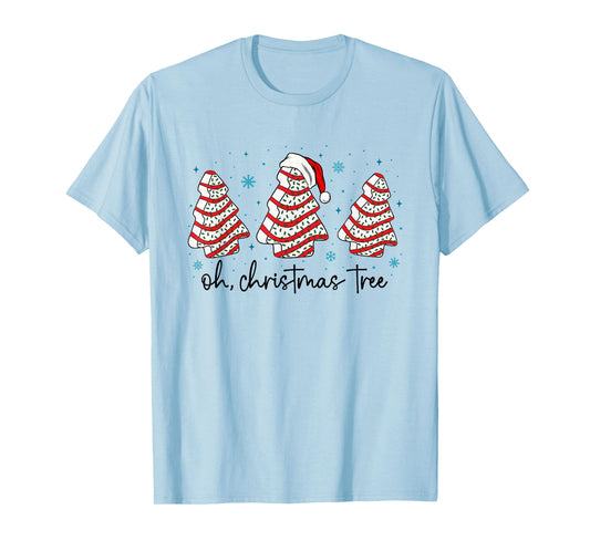 Oh Christmas Tree Cakes Debbie Becky Jen Cake Lovers Xmas T-Shirt