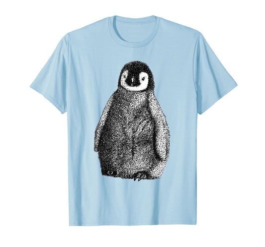 Cute Baby Emperor Penguin Illustration T-Shirt