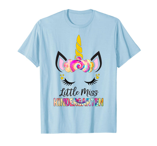 Little Miss Kindergarten Girl Magic Unicorn Shirt Preschool T-Shirt