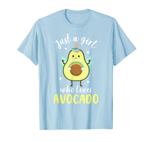 Avocado Shirt Kids Toddler Girl Just A Girl Loves Avocado T-Shirt