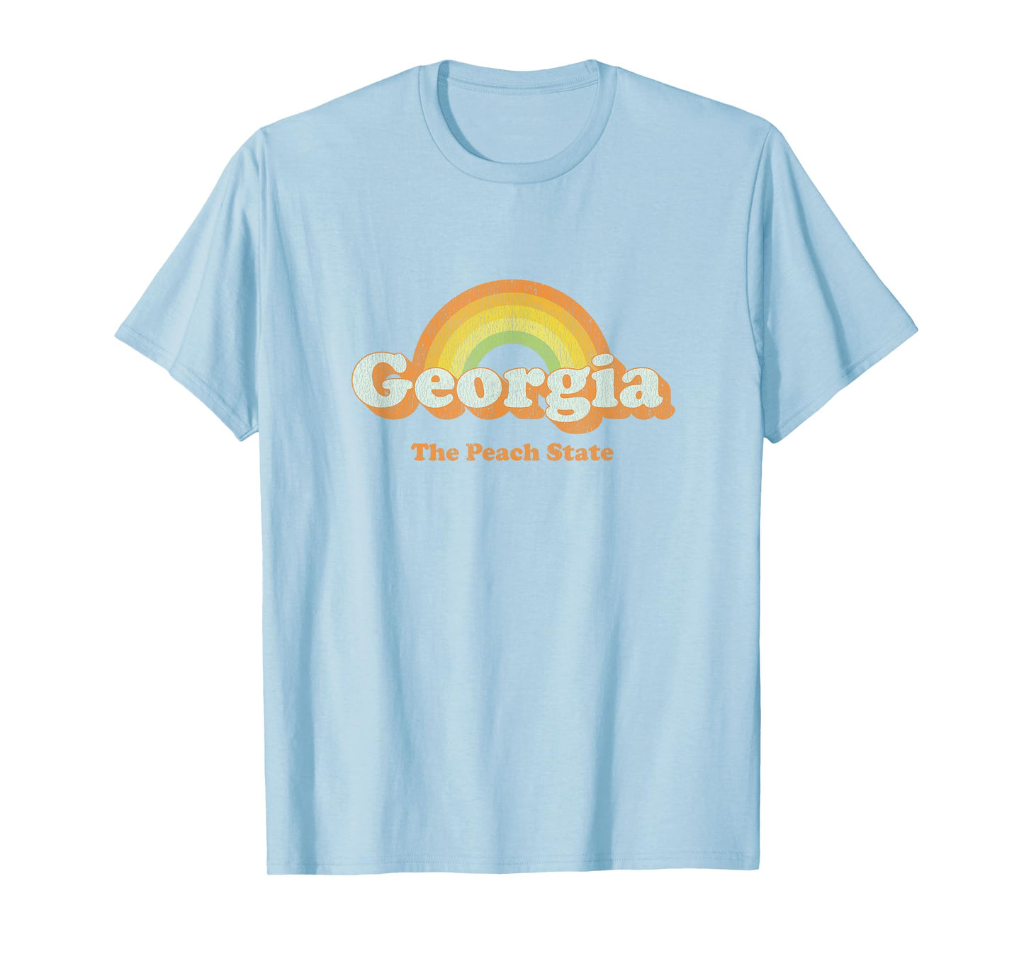 Retro Georgia T Shirt Vintage 70s Rainbow Tee Design