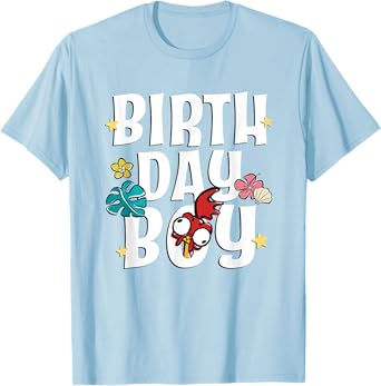 Disney Moana Birthday Boy Cute Hei Hei Big Chest Text Logo T-Shirt
