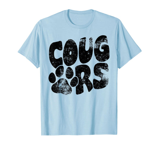 Cougars Football School Sports Fan Team Spirit T-Shirt