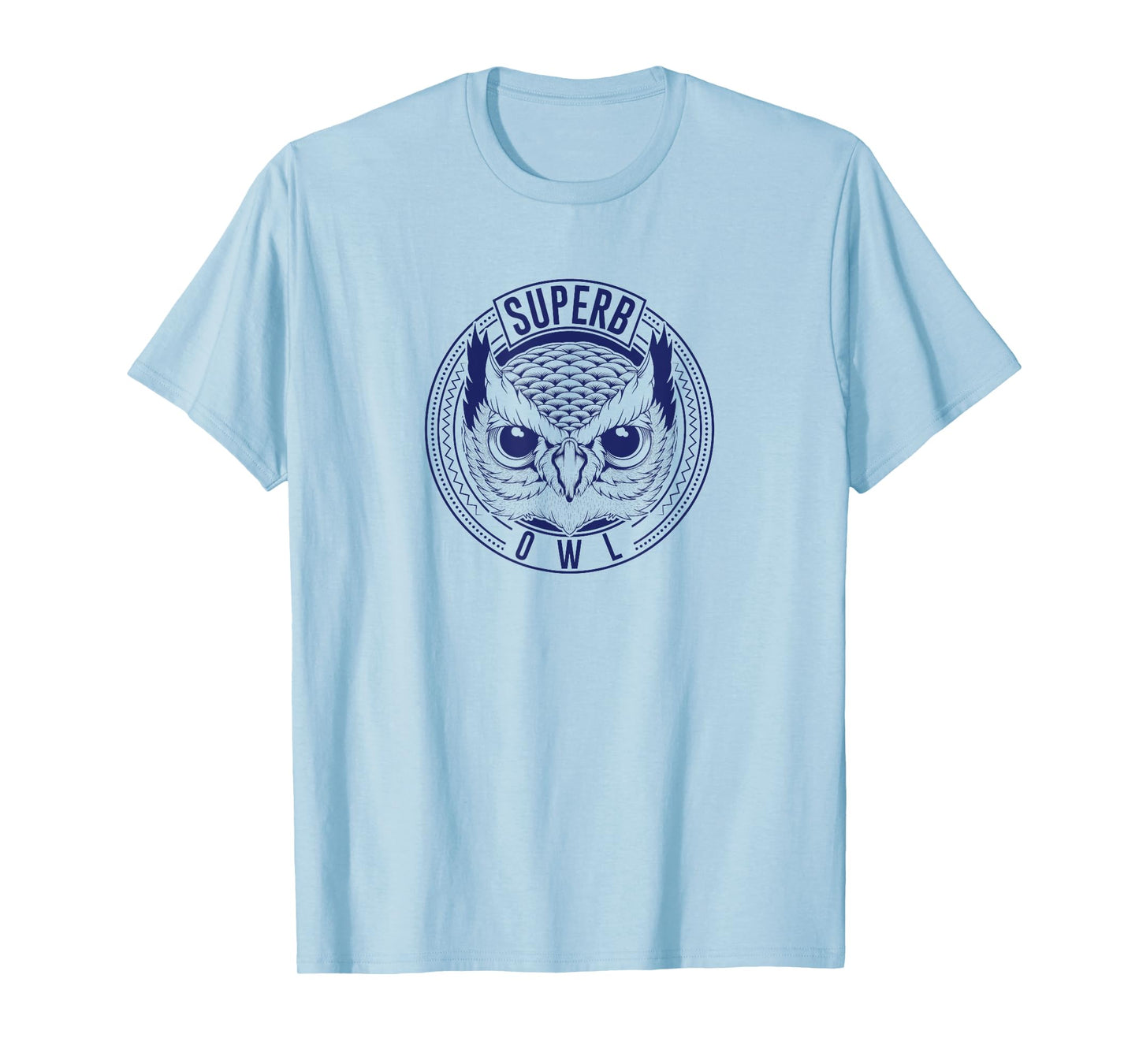 The Superb Owl Apparel - Grey Owl Print T-Shirt - Unisex-Adults, Kids - Small - Short Sleeve - Classic Fit - Polyester 100%