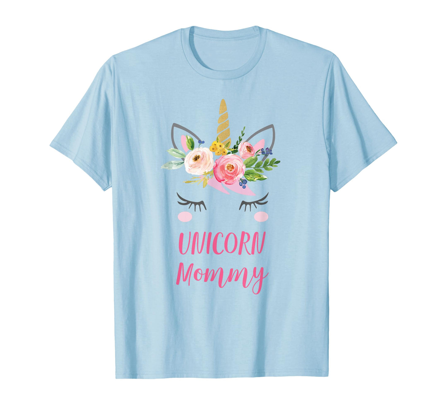 Floral Unicorn Mom Shirt, Unicorn Mommy Gift T-Shirt