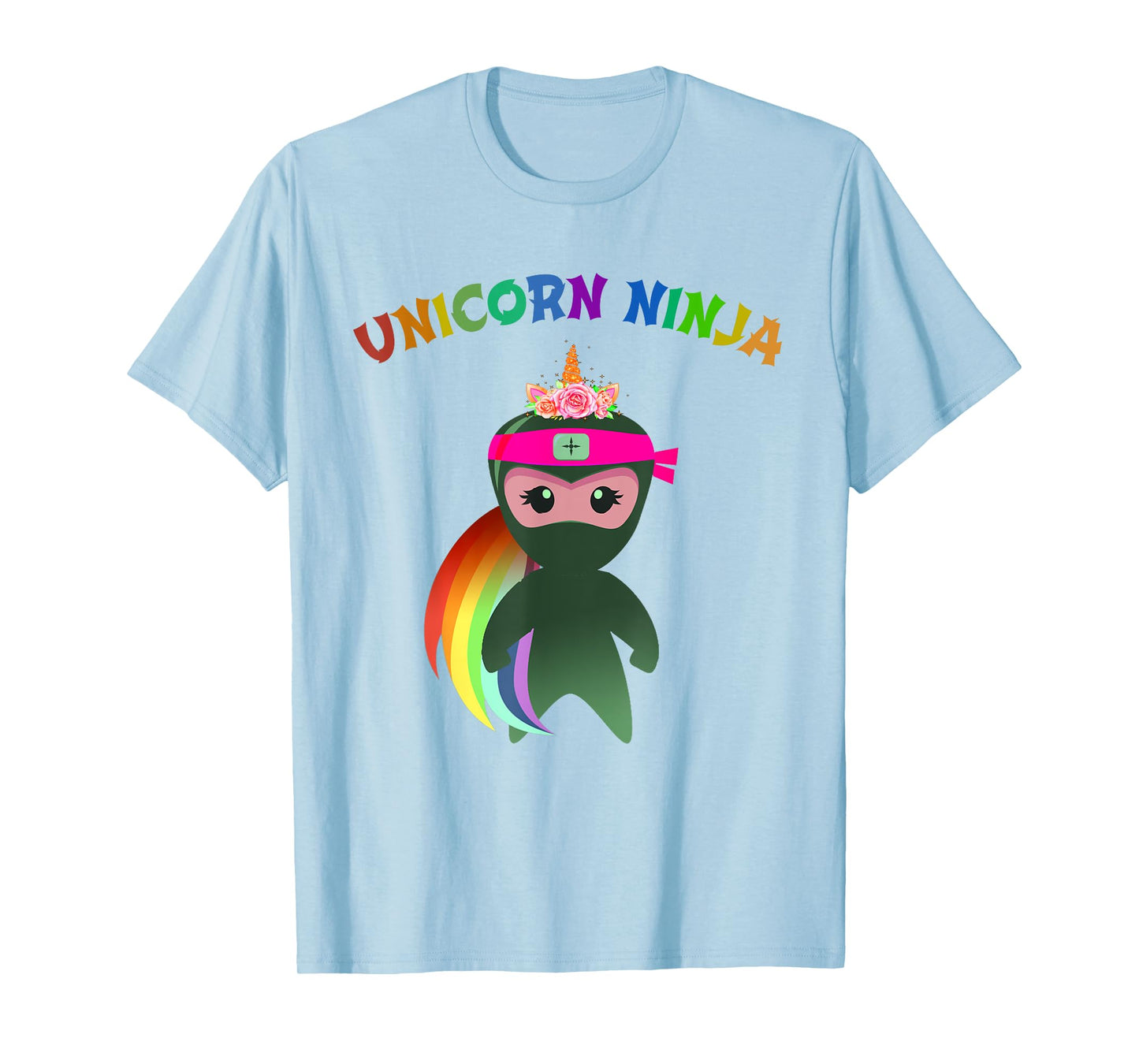 Pink UNICORN NINJA Fancy Dress Spy Girls Kids Mom Teachers T-Shirt