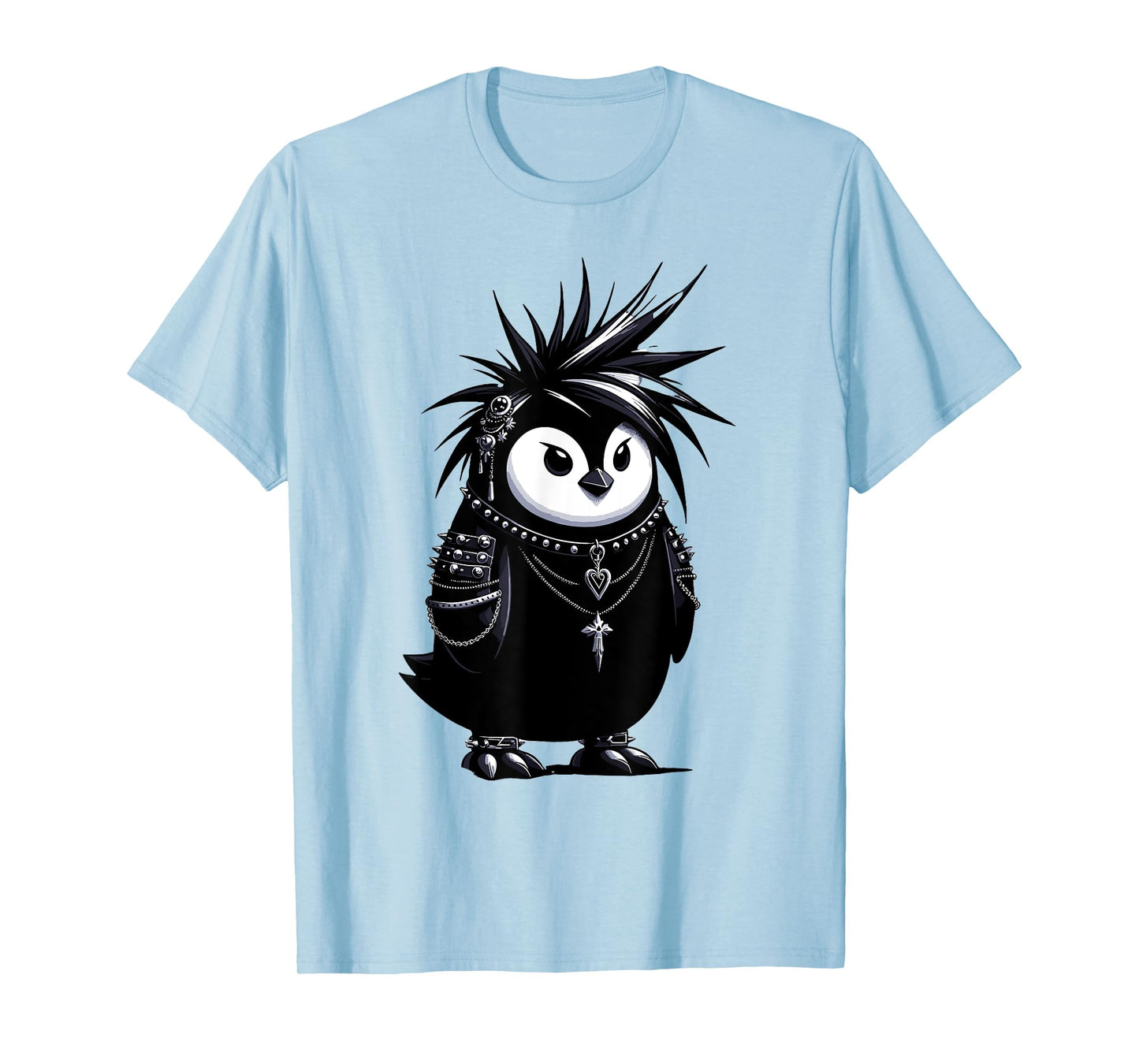 Cool Gothic Aesthetic Penguin Lover Grunge Goth Penguin T-Shirt