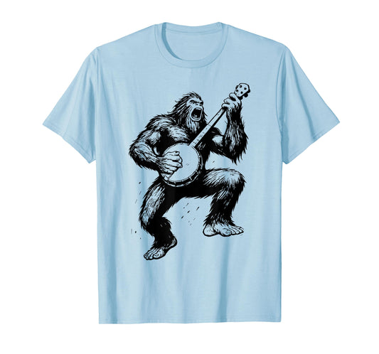 Sasquatch Banjo Player Bigfoot Bluegrass Grassquatch T-Shirt