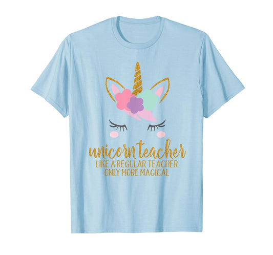 Unicorn Teacher Shirt for Women, School Teacher Gift T-Shirt