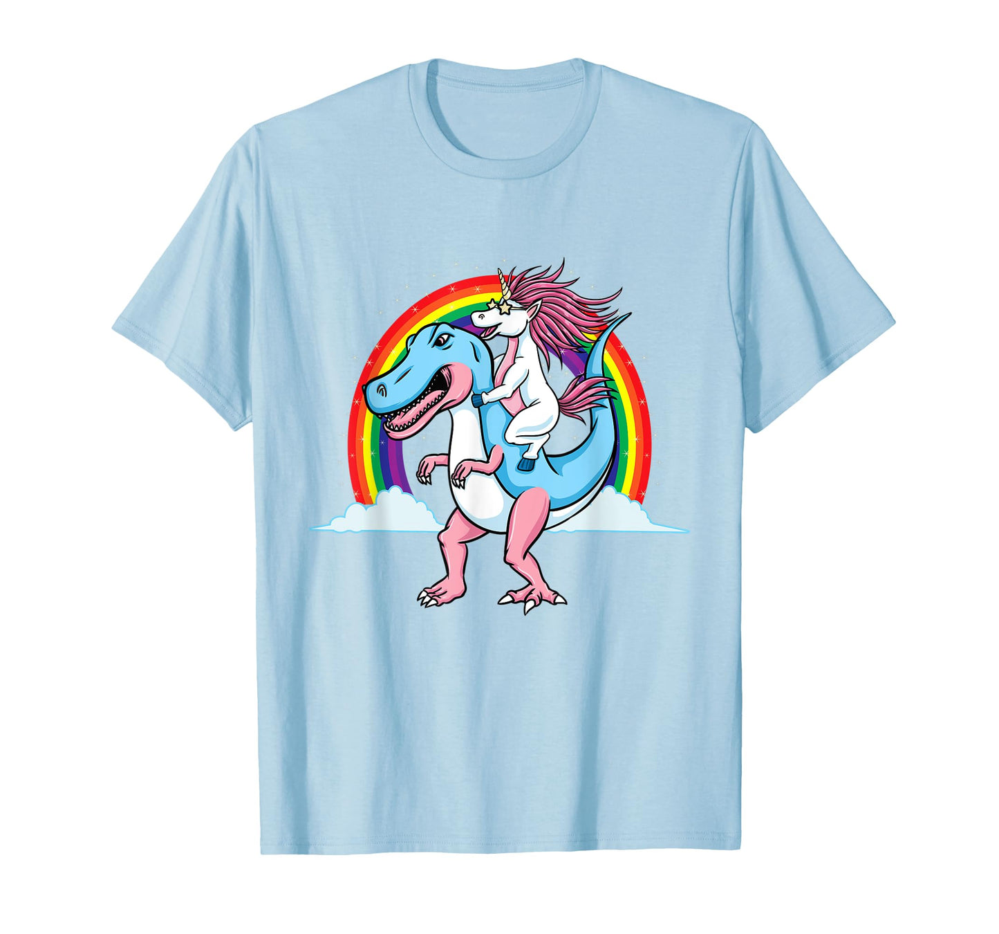 Unicorn Riding Trans Pride Dinosaur Transgender T-Shirt