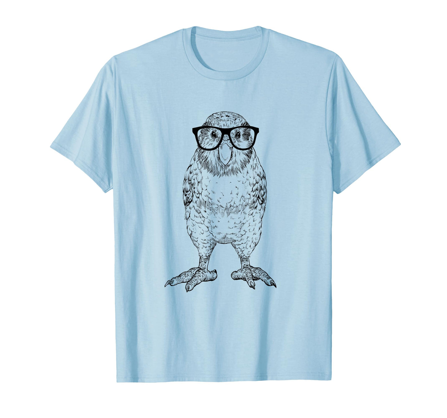 Hipster Kakapo in Nerd Glasses Bird Animal T-Shirt
